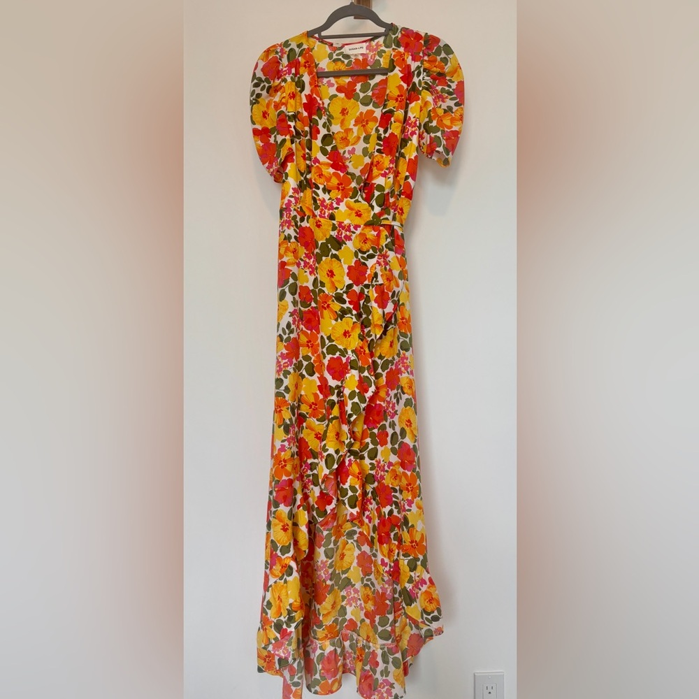 Sugarlips Vibrant Floral Maxi Dress - Red, Yellow, Green